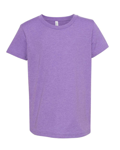 BELLA + CANVAS Youth CVC Jersey Tee 3001YCVC #color_Heather Team Purple