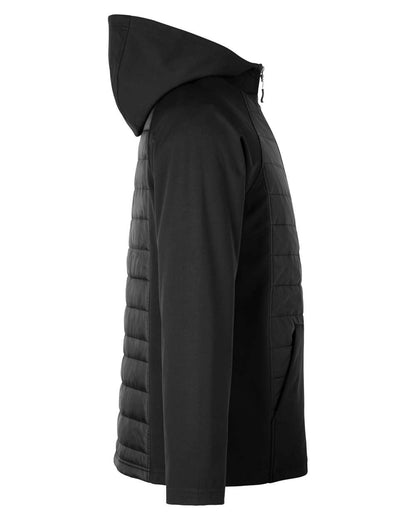 CORE365 Unisex Techno Lite Hybrid Hooded Jacket CE808 #color_Black