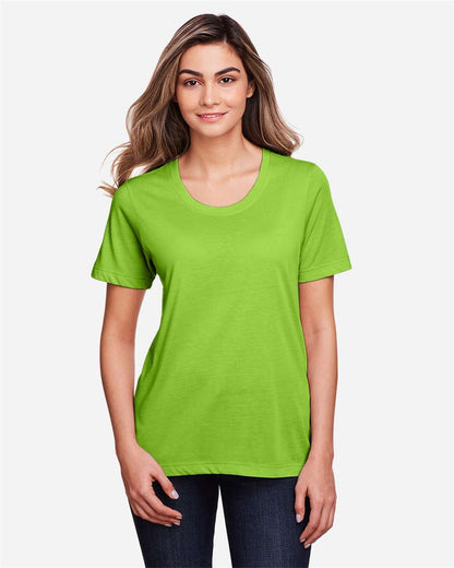 CORE365 Women's Fusion ChromaSoft™ Performance T-Shirt CE111W #colormdl_Acid Green