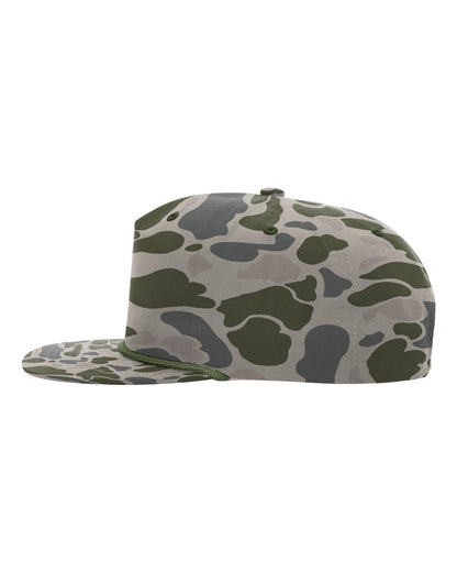 Richardson Printed Umpqua Cap 256P #color_Marsh Duck Camo/ Olive Green