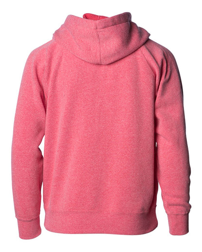 Independent Trading Co. Youth Lightweight Special Blend Raglan Zip Hood PRM15YSBZ #color_Pomegranate