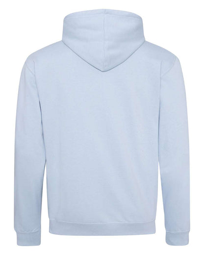 AWDis Unisex Midweight Varsity Contrast Hooded Sweatshirt JHA003 #color_Sky Blue/ Arctic White