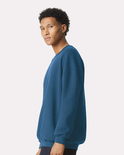 American Apparel Unisex ReFlex Fleece Crewneck Sweatshirt RF496 #colormdl_Sea Blue