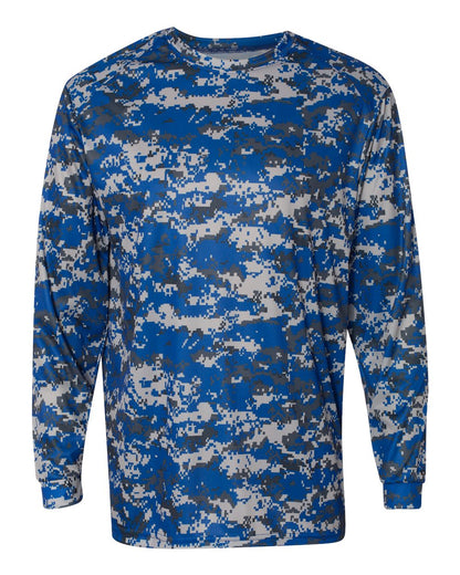 Badger Digital Camo Long Sleeve T-Shirt 4184 #color_Royal Digital