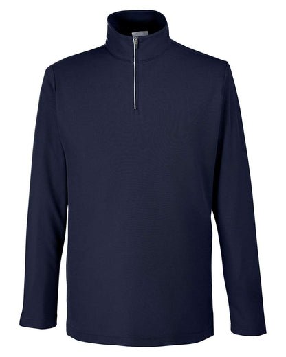 CORE365 Men's Fusion ChromaSoft™ Pique Quarter-Zip Pullover CE405 #color_Classic Navy