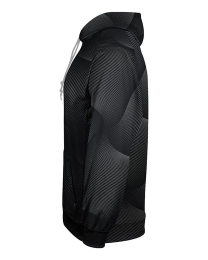 Badger Men's Warp Hooded Sweatshirt 1413 #color_Black