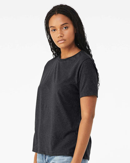 BELLA + CANVAS Women’s Relaxed Fit Triblend Tee 6413 #colormdl_Solid Dark Grey Triblend