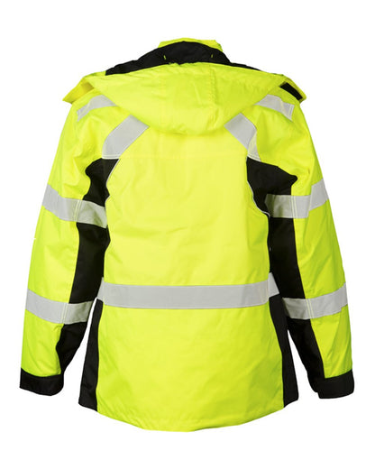 Kishigo Unisex Premium Black Series® Parka JS140-141 #color_Lime