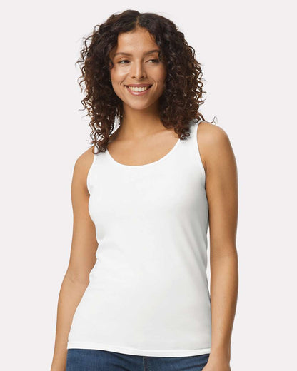Gildan Women's Softstyle® Tank Top 64200L #colormdl_White