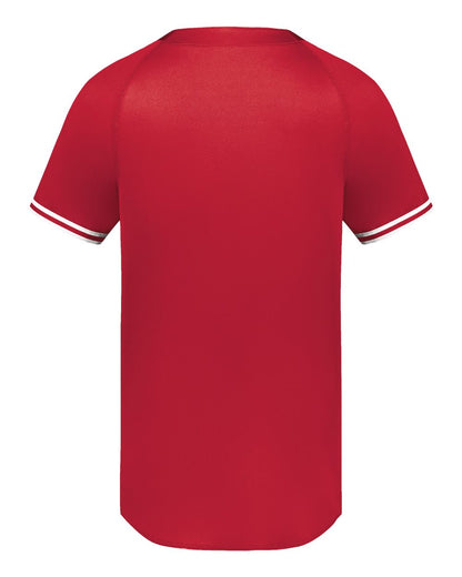 Augusta Sportswear Cutter Henley Jersey 6905 #color_Scarlet/ White