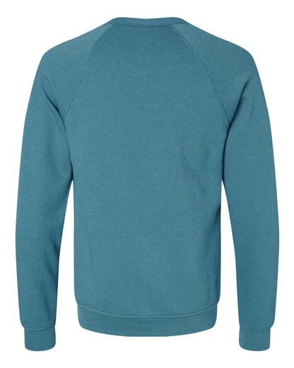 BELLA + CANVAS Sponge Fleece Raglan Crewneck Sweatshirt 3901 #color_Heather Deep Teal