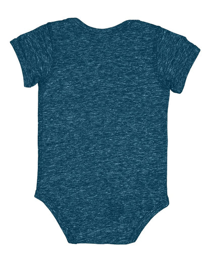 Rabbit Skins Infant Harborside Mélange Bodysuit 4491 #color_Oceanside Melange