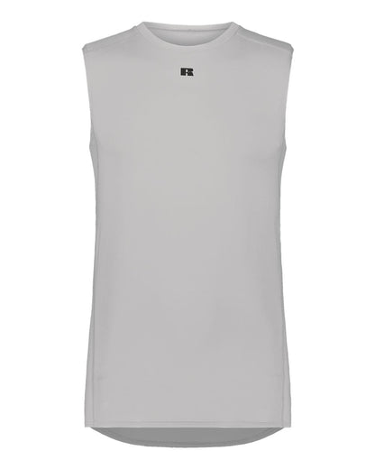 Russell Athletic Unisex CoolCore® Compression Tank Top R22CPM #color_Grid Iron Silver