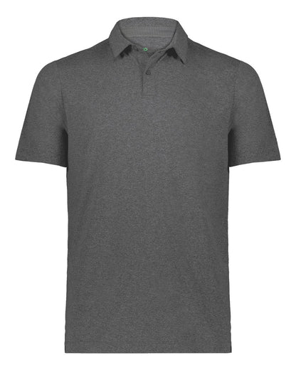 Holloway Men's Eco Revive™ Ventura Soft Knit Polo 223554 #color_Carbon Heather