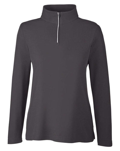 CORE365 Women's Fusion ChromaSoft™ Pique Quarter-Zip Pullover CE405W #color_Carbon