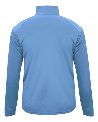 Badger Youth B-Core Quarter-Zip Pullover 2102 #color_Columbia Blue/ Graphite