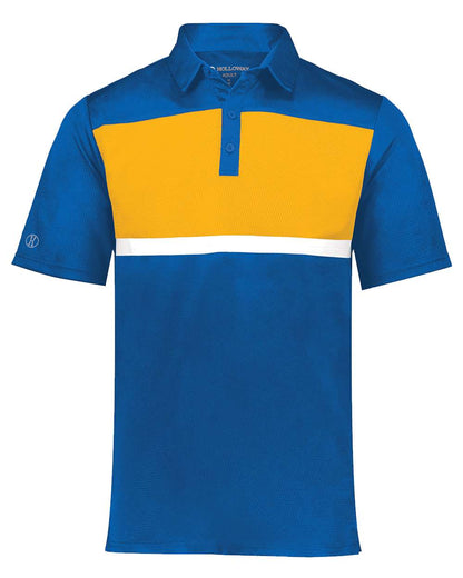Holloway Men's Dry-Excel™ Prism Bold Polo 222576 #color_Royal/ Gold