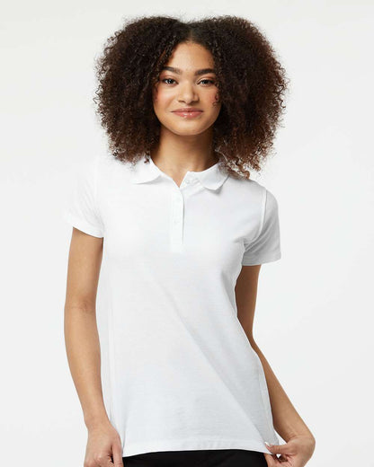 Tultex Women's 50/50 Sport Pique Polo 401 #colormdl_White