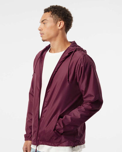 Independent Trading Co. Lightweight Windbreaker Full-Zip Jacket EXP54LWZ #colormdl_Maroon