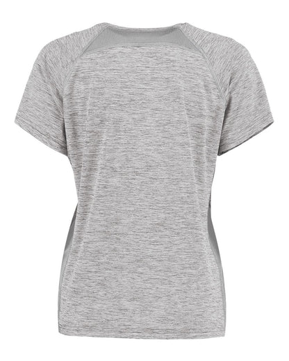 Holloway Women's Electrify CoolCore® V-Neck T-Shirt 222771 #color_Athletic Grey Heather