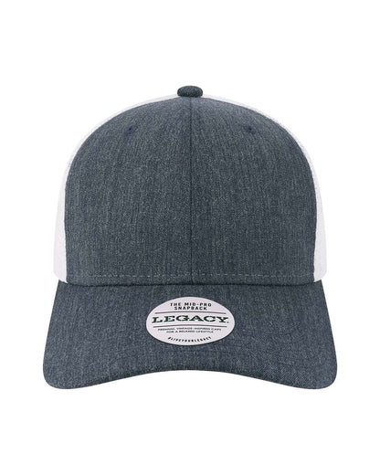 LEGACY Mid-Pro Snapback Trucker Cap MPS #color_Melange Navy/ White