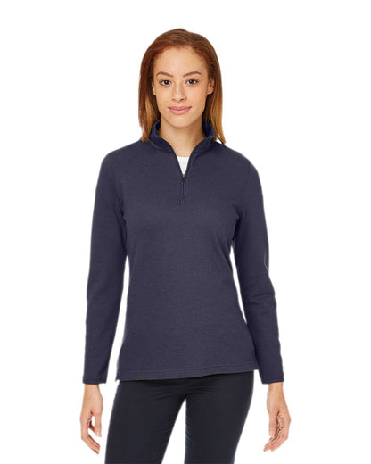 Devon & Jones Women's New Classics® Performance Quarter-Zip Pullover DG400W #colormdl_Navy