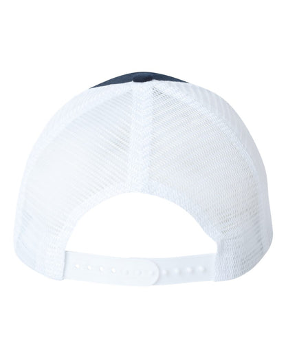 Valucap Mesh-Back Twill Trucker Cap VC400 #color_Navy/ White