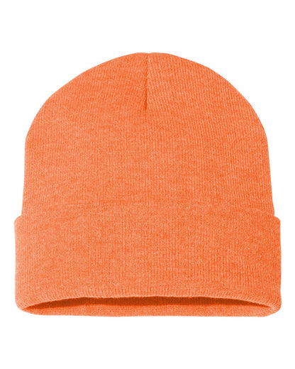Sportsman 12" Solid Cuffed Beanie SP12 #color_Heather Orange