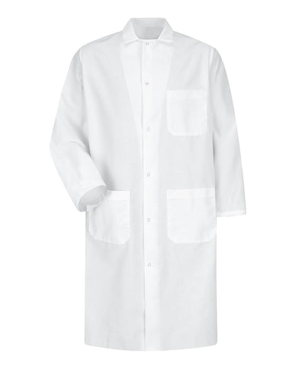 Red Kap Unisex Butcher Coat with Interior Chest Pocket KS64 #color_White