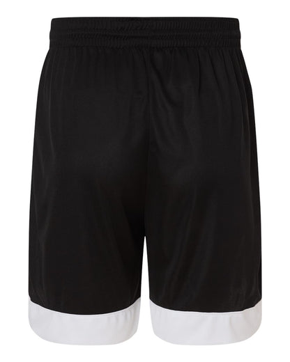 Augusta Sportswear Unisex Match-Up Basketball Shorts 6889 #color_Black/ White