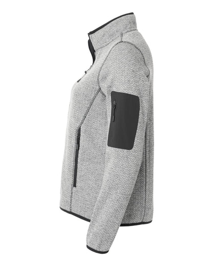North End Women's Jasper Full-Zip Fleece Jacket NE730W #color_Grey/ White