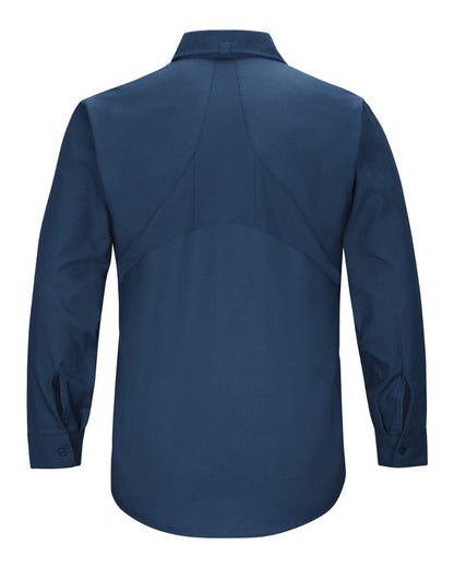 Red Kap Men's Tall Mimix™ Long Sleeve Work Shirt SX10T #color_Navy
