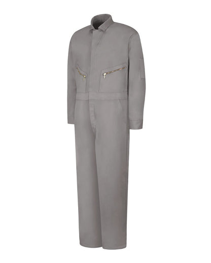 Red Kap Men's Tall Zip-Front Cotton Coverall CC18T #color_Grey
