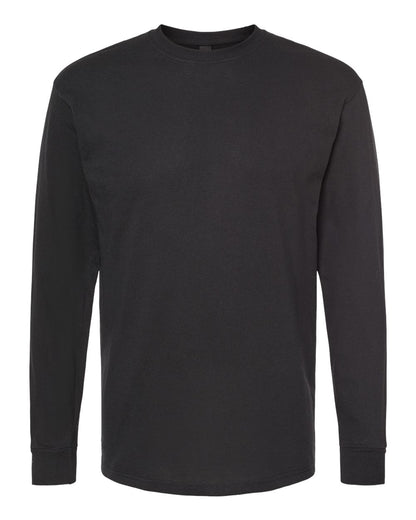 M&O Unisex Gold Soft Touch Long Sleeve T-Shirt 4820 #color_Black
