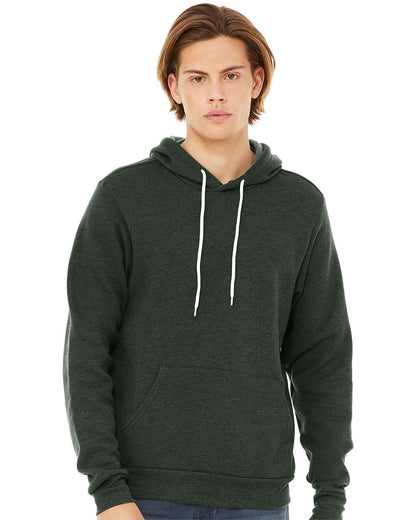 BELLA + CANVAS Unisex Sponge Fleece Hoodie Sweatshirt 3719 #colormdl_Heather Forest