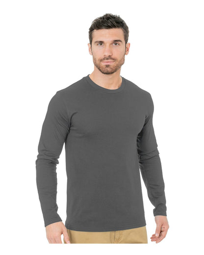 Bayside Fine Jersey Long Sleeve T-Shirt 9550 #color_Charcoal