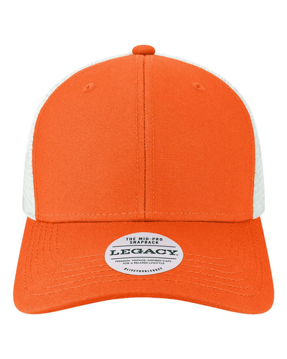 LEGACY Mid-Pro Snapback Trucker Cap MPS #color_Orange/ White