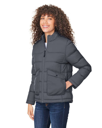 CORE365 Women's Inspire Puffer Jacket CE720W #colormdl_Carbon