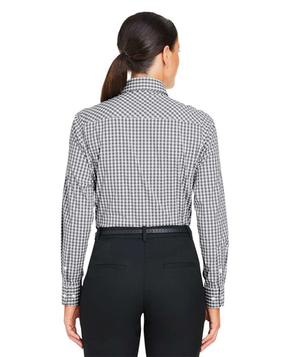 Devon & Jones Women's CrownLux Performance® Gingham Dress Shirt DG536W #colormdl_Graphite/ White