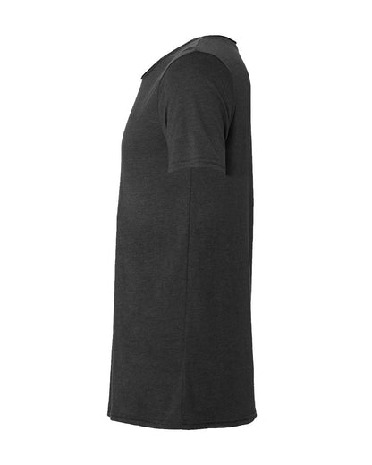 BELLA + CANVAS FWD Fashion Triblend Raw Neck Tee 3414 #color_Solid Dark Grey Triblend