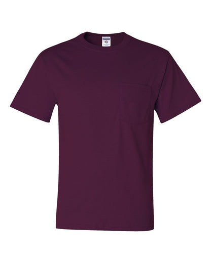 JERZEES Unisex Dri-Power® 50/50 Pocket T-Shirt 29MPR #color_Maroon