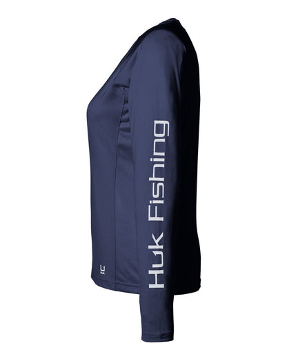 HUK Women's LoPro Pursuit T-Shirt H612L04 #color_Naval Academy