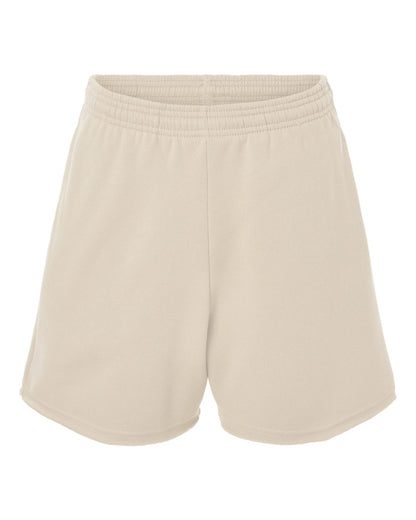 BELLA + CANVAS Women's Cutoff Fleece Shorts 3787 #color_Heather Dust