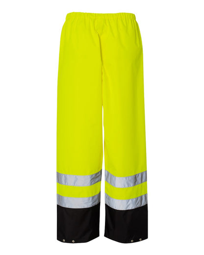 Kishigo Unisex Storm Cover Waterproof Rain Pants RWP102-103 #color_Lime