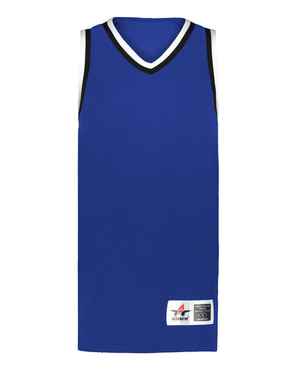 Alleson Athletic Women's Retro Basketball Jersey A55000 #color_Royal/ Black/ White