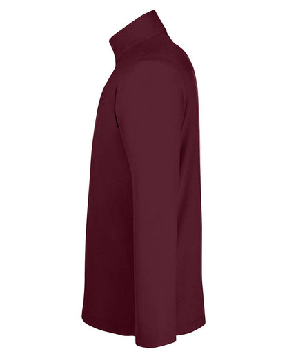 CORE365 Men's Fusion ChromaSoft™ Pique Quarter-Zip Pullover CE405 #color_Burgundy