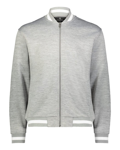 Holloway Youth V-Street Full-Zip Jacket 223647 #color_Athletic Heather/ White