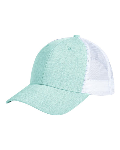 Big Accessories Sport Trucker Cap BA540 #color_Heather Seafoam/ White