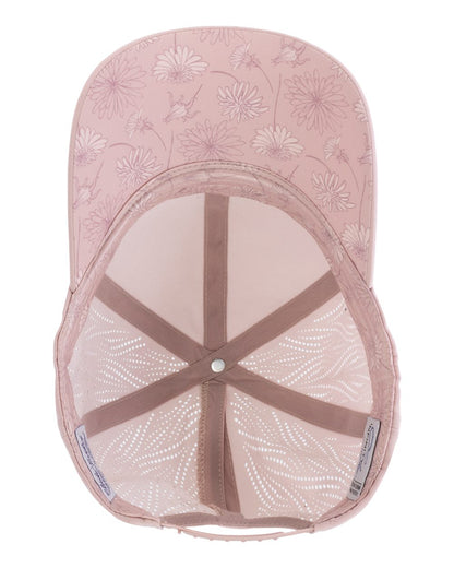 Infinity Her Women's Perforated Performance Cap GABY #color_Dusty Pink/ Floral
