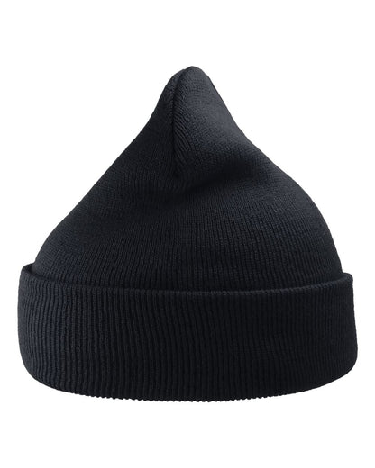 Atlantis Headwear Sustainable 12" Knit Beanie WIND #color_Navy